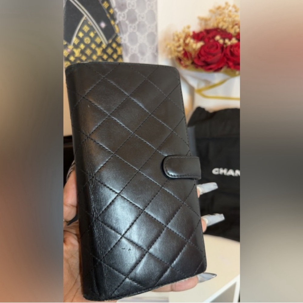 Chanel Cambon Wallet Black Quilted Leather, With dust bag and gift bag - Picture 8 of 16